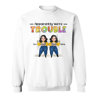 Personalized Friends Trouble Together Sweatshirt - Thegiftio UK