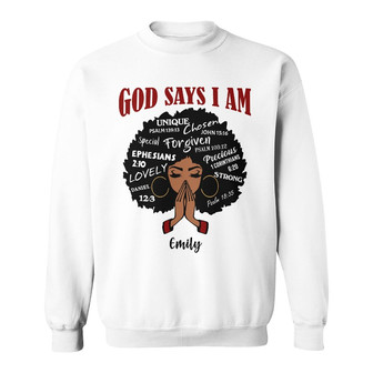 Personalized God Says BWA Sweatshirt - Thegiftio UK