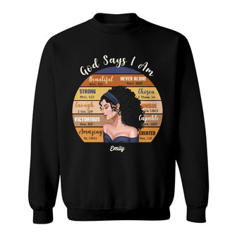 Personalized God Says I Am Sweatshirt - Thegiftio UK