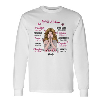 Personalized God You Are Long Sleeve Shirt - Thegiftio UK