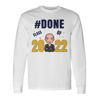 Personalized Graduation Girl Boy Long Sleeve Shirt - Thegiftio UK