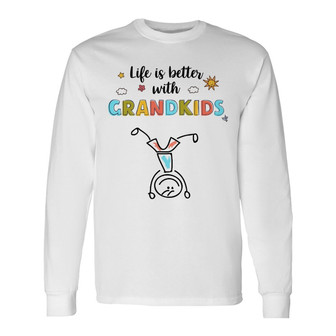 Personalized Grandkid Love Drawing Long Sleeve Shirt - Thegiftio UK