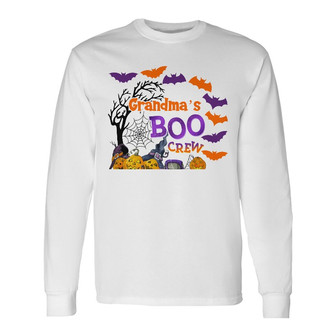 Personalized Grandma Boo Crew Halloween Truck Long Sleeve Shirt - Thegiftio UK