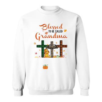 Personalized Grandma Fall Halloween Blessed Sweatshirt - Thegiftio UK