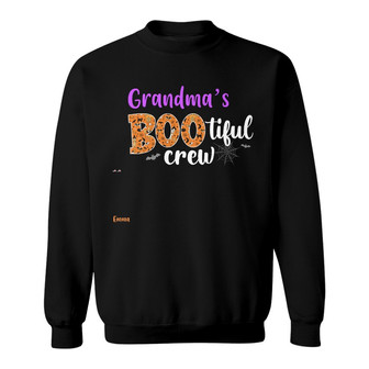 Personalized Grandma's Bootiful Crew Fall Halloween Sweatshirt - Thegiftio UK