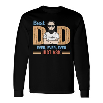 Personalized Grandpa Dad Long Sleeve Shirt - Thegiftio UK