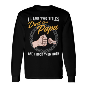 Personalized Grandpa Long Sleeve Shirt - Thegiftio UK