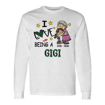 Personalized I Love Being A Mom Grandma Long Sleeve Shirt - Thegiftio UK