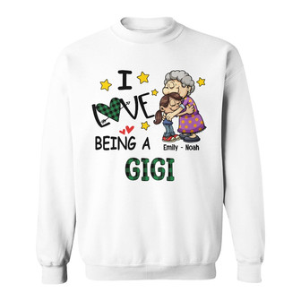 Personalized I Love Being A Mom Grandma Sweatshirt - Thegiftio UK
