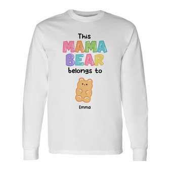 Personalized Mama Bear Long Sleeve Shirt - Thegiftio UK