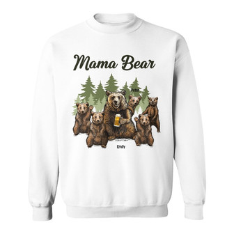 Personalized Mama Bear Mom Sweatshirt - Thegiftio UK