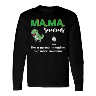 Personalized Mamasaurus Mom Nanasaurus Grandma Long Sleeve Shirt - Thegiftio UK