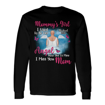 Personalized Memo Mom Dad Girl Angel Long Sleeve Shirt - Thegiftio UK