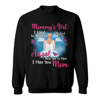 Personalized Memo Mom Dad Girl Angel Sweatshirt - Thegiftio UK