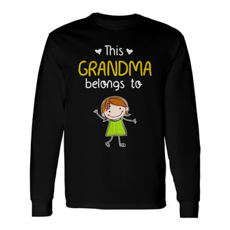 Personalized Mom Belongs Grandma Long Sleeve Shirt - Thegiftio UK