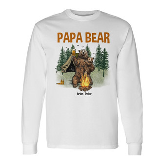 Personalized Mom Dad Bear Couple Long Sleeve Shirt - Thegiftio UK