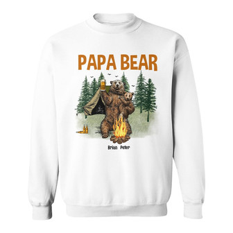 Personalized Mom Dad Bear Couple Sweatshirt - Thegiftio UK