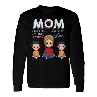 Personalized Mom Daughter Son Long Sleeve Shirt - Thegiftio UK