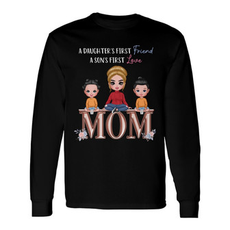Personalized Mom Daughter Son Long Sleeve Shirt - Thegiftio UK