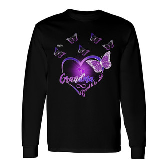 Personalized Mom Grandma Butterflies Long Sleeve Shirt - Thegiftio UK