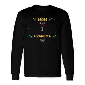 Personalized Mom Grandma Butterflies Long Sleeve Shirt - Thegiftio UK