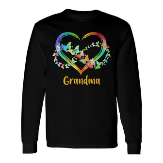 Personalized Mom Grandma Butterfly Long Sleeve Shirt - Thegiftio UK