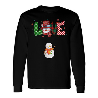 Personalized Mom Grandma Christmas Snowman Long Sleeve Shirt - Thegiftio UK