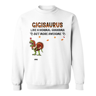 Personalized Mom Grandma Dinosaur Fall Halloween Sweatshirt - Thegiftio UK