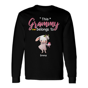 Personalized Mom Grandma Easter Bunny Long Sleeve Shirt - Thegiftio UK