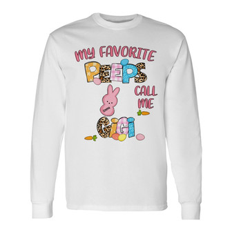 Personalized Mom Grandma Easter Peeps Long Sleeve Shirt - Thegiftio UK
