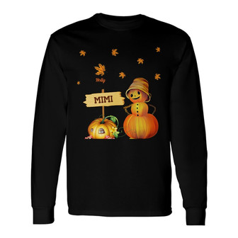 Personalized Mom Grandma Fall Halloween Long Sleeve Shirt - Thegiftio UK