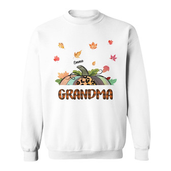 Personalized Mom Grandma Fall Halloween Sweatshirt - Thegiftio UK