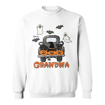 Personalized Mom Grandma Fall Halloween Sweatshirt - Thegiftio UK