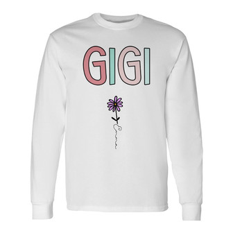 Personalized Mom Grandma Flower Long Sleeve Shirt - Thegiftio UK