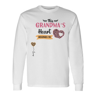Personalized Mom Grandma Heart Fall Halloween Long Sleeve Shirt - Thegiftio UK