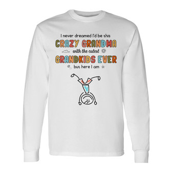 Personalized Mom Grandma Life Drawing Long Sleeve Shirt - Thegiftio UK