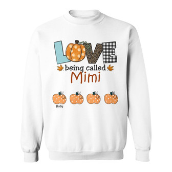 Personalized Mom Grandma Pumpkins Fall Sweatshirt - Thegiftio UK