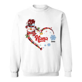 Personalized Mom Grandma Snowman Christmas Sweatshirt - Thegiftio UK