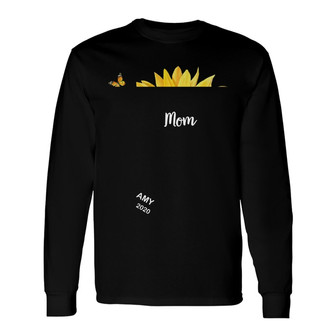 Personalized Mom Grandma Sunflower Long Sleeve Shirt - Thegiftio UK