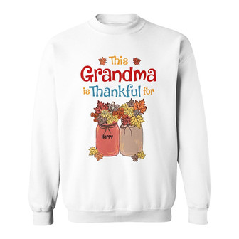 Personalized Mom Grandma Thankful Fall Halloween Sweatshirt - Thegiftio UK