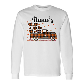 Personalized Mom Grandma Truck Fall Halloween Long Sleeve Shirt - Thegiftio UK