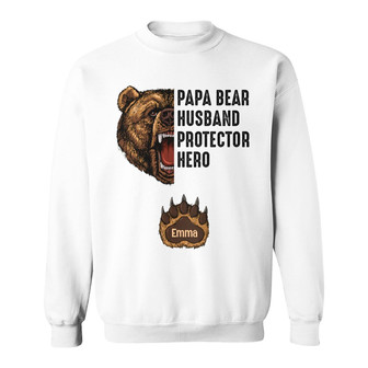 Personalized Papa Dad Grandpa Bear Sweatshirt - Thegiftio UK