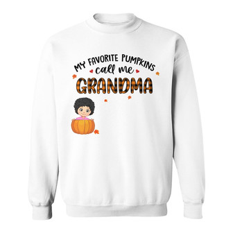 Personalized Pumpkins Grandma Fall Halloween Sweatshirt - Thegiftio UK