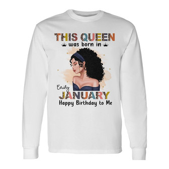 Personalized Queen Girl Happy Birthday Long Sleeve Shirt - Thegiftio UK