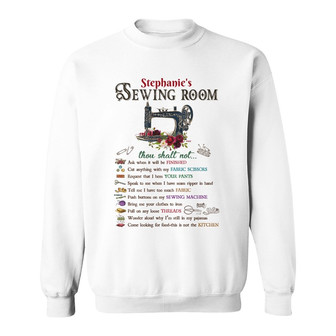 Personalized Sewing Room Rules Sweatshirt - Thegiftio UK