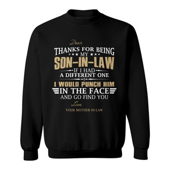 Personalized Son-in-Law Thank You Sweatshirt - Thegiftio UK