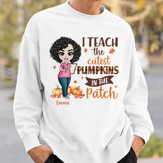 Personalized Teacher Pumpkins Patch Sweatshirt - Thegiftio UK
