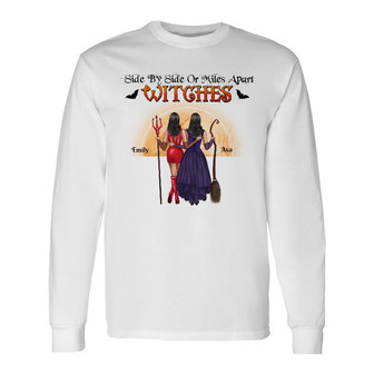 Personalized Witch Friends Fall Halloween Long Sleeve Shirt - Thegiftio UK