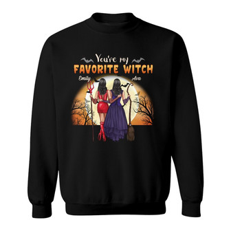 Personalized Witch Friends Fall Halloween Sweatshirt - Thegiftio UK