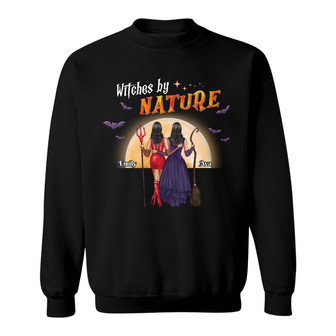 Personalized Witch Friends Fall Halloween Sweatshirt - Thegiftio UK